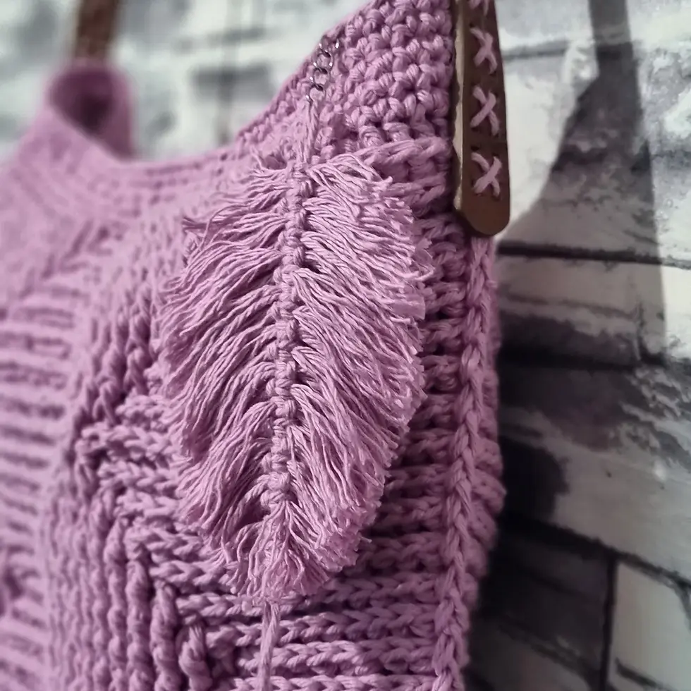 Miniatura: Bolsa em crochê 3D Lilás 