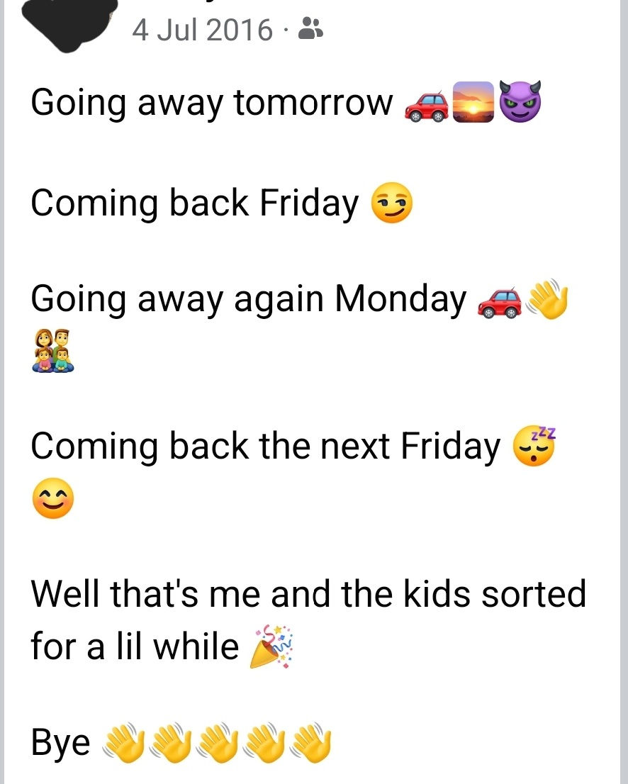 Going away, coming back, going away again