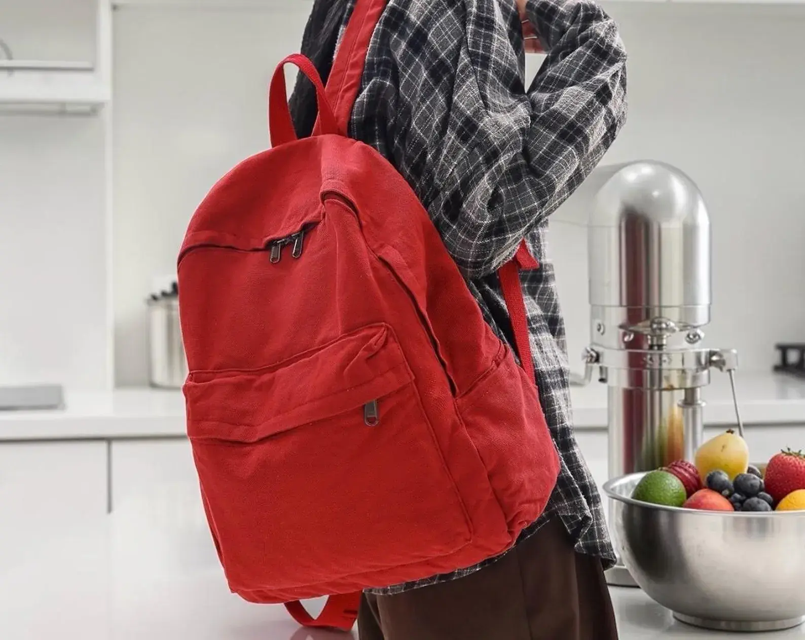 Aesthetic Canvas Backpack for Women – Casual School & Travel Backpack