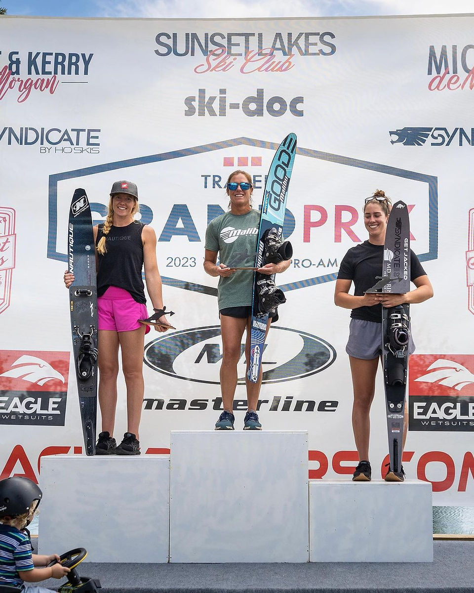 Women slalom podium 2023 Travers Grand Prix