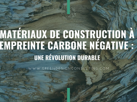 Matériaux de Construction à Empreinte Carbone Négative : Une Révolution Durable