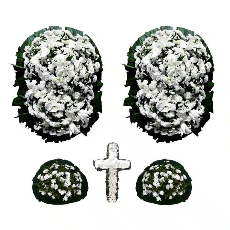 Conjunto de Coroa de Flores Distinta