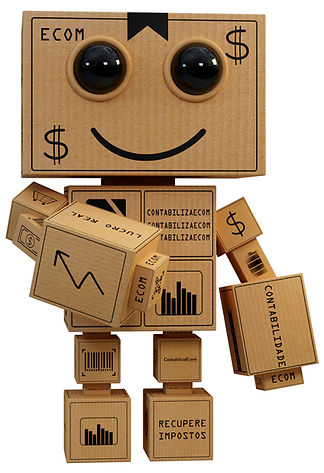 Boneco 3D da ContabilizaEcom, conhecido como Contabinho