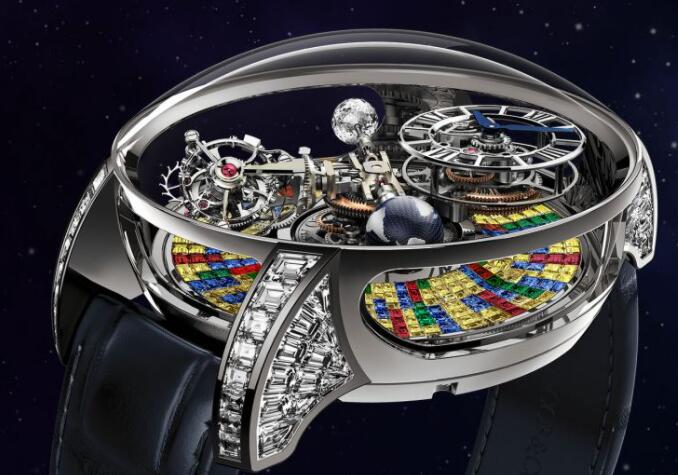 Jacob & Co. ASTRONOMIA TOURBILLON BAGUETTE ARLEQUINO WHITE GOLD Watch Replica AT800.30.BD.UB.B content media