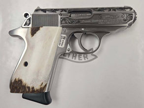 Walther PPK/s 380 Auto Stainless Tyler Gun Works Engraved Stag Grips - Be sure to sign up for the mailer to receive monthly specials and promo's