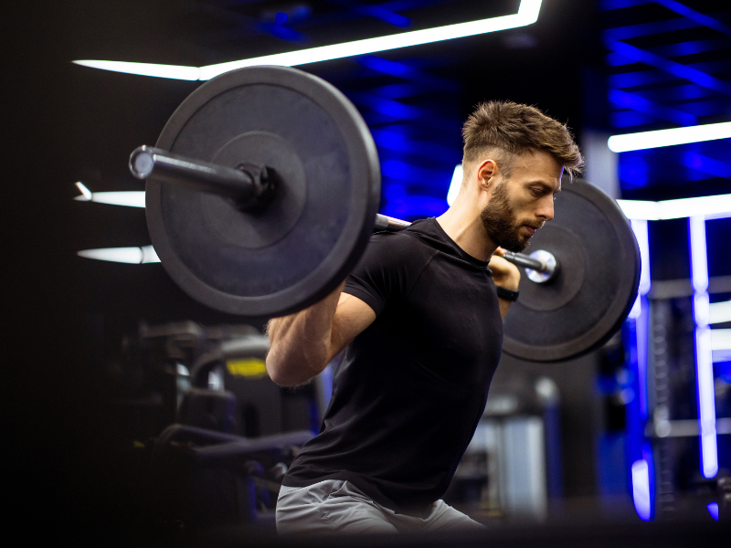 Man lifting weights