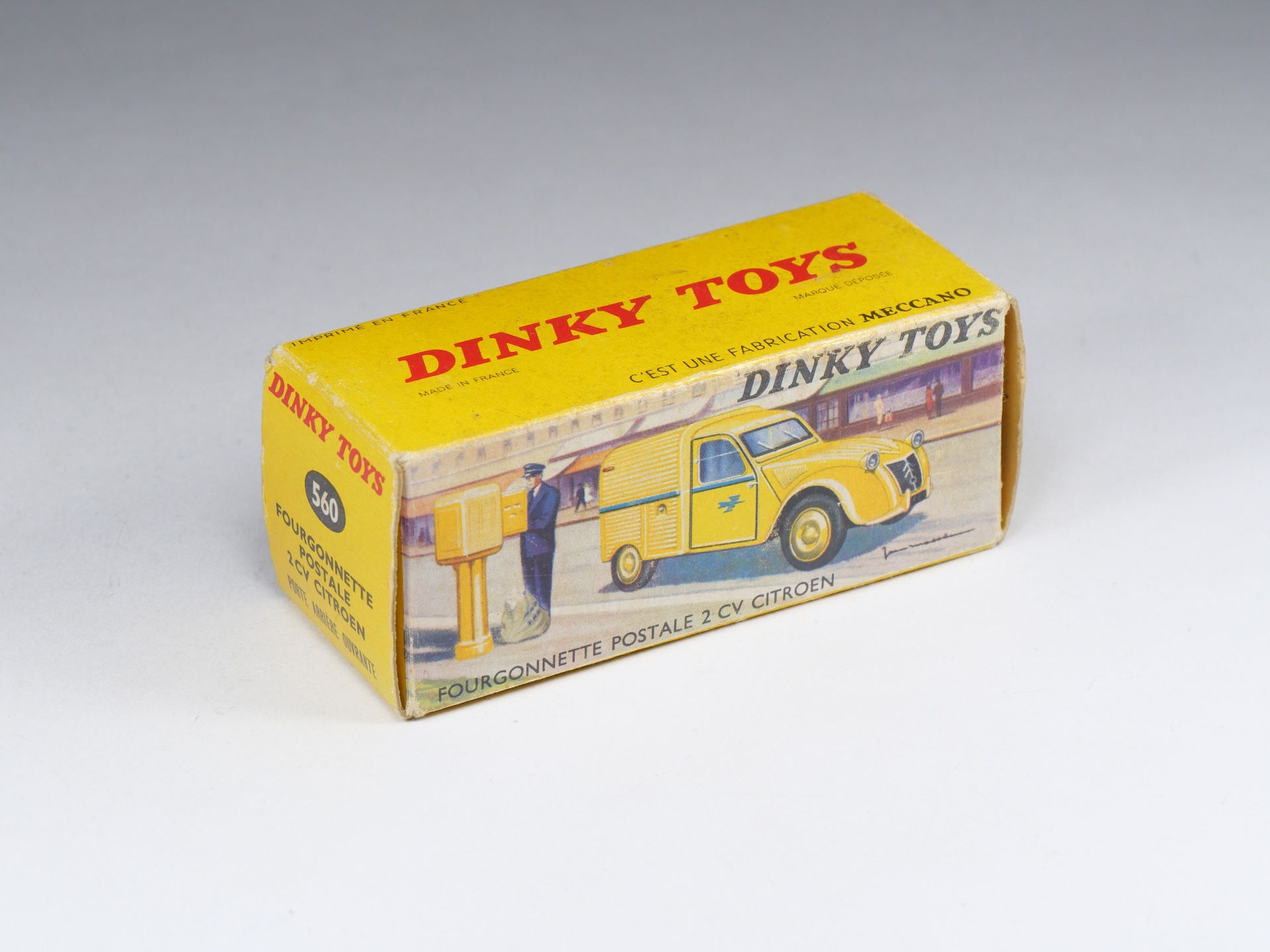 DINKY TOYS FRANCE - 560 - Citroen 2cv Fourgonnette Postale - Boite vide