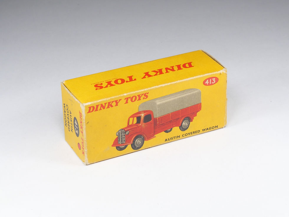 Thumbnail: DINKY TOYS ENGLAND - 413 - Austin Covered Wagon - Gris et rouge - En boite