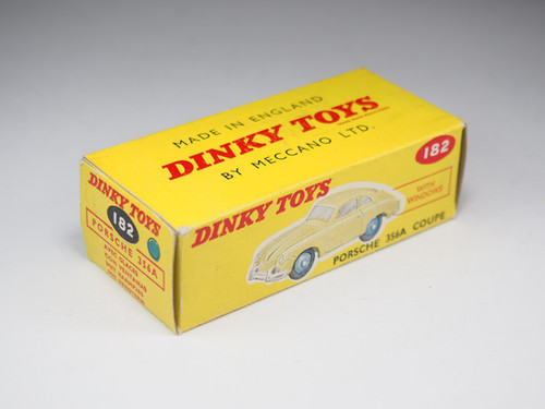 Miniature Dinky Toys Porsche 356A Réf. 182 - Jantes Aluminium, échelle 1:43, Occasion Bon état