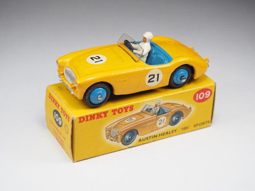 Dinky Toys N°546 - Austin Healey 100 - Blanche - Échelle 1/43 - En Boîte