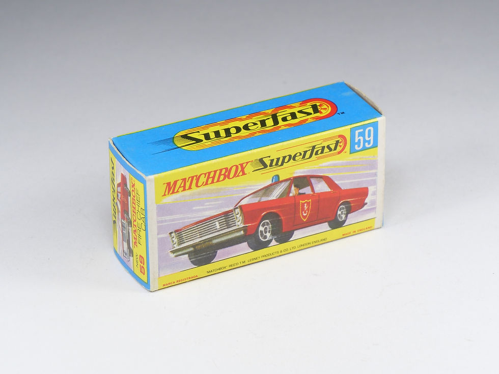 Thumbnail: MATCHBOX SUPERFAST - 59 - Ford Galaxie Fire Chief Car - En boite