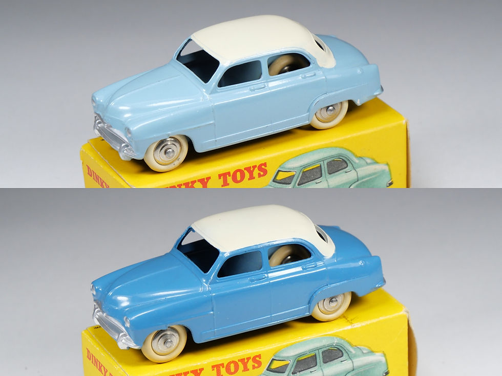 Miniature : DINKY TOYS FRANCE - 24U - Simca 9 Aronde - Bleu ciel et Ivoire - En boite