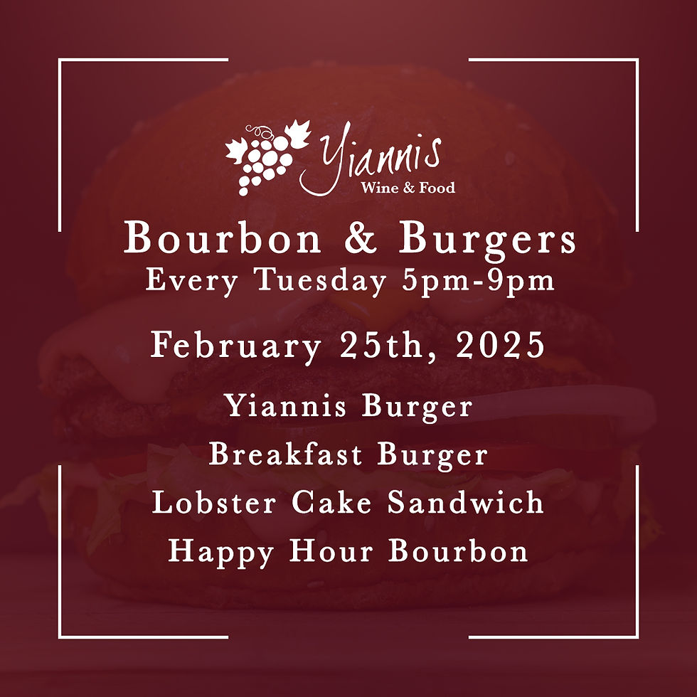 Bourbon & Burger Night at Yiannis