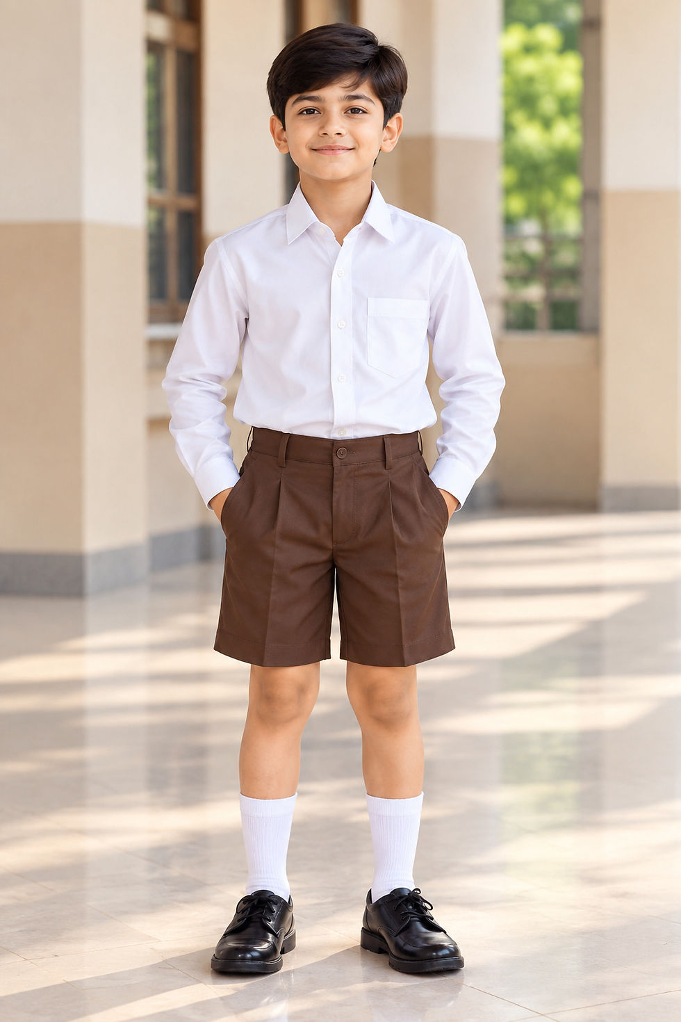 TOWRCO Boys White Full Sleeve School Shirt | Formal School Uniform Shirt