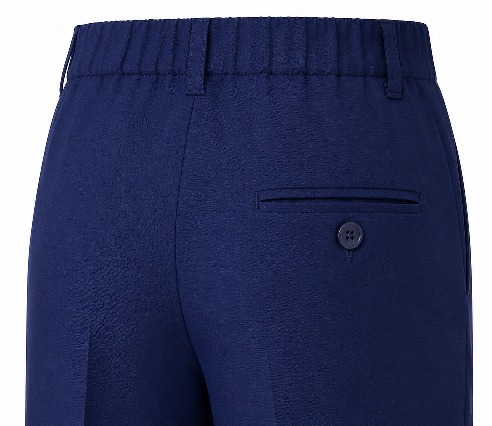 Thumbnail: Ryan International School Navy Blue Boys Half Pant – Back View