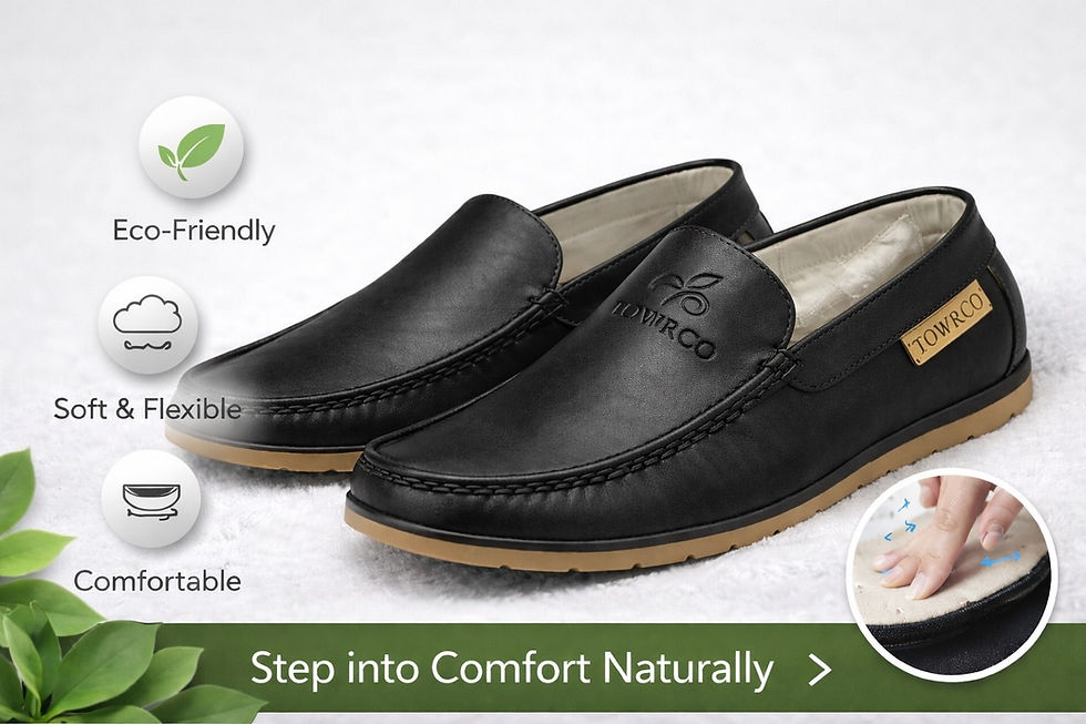 Towrco Classic Leather Formal Loafers for Office Wear
