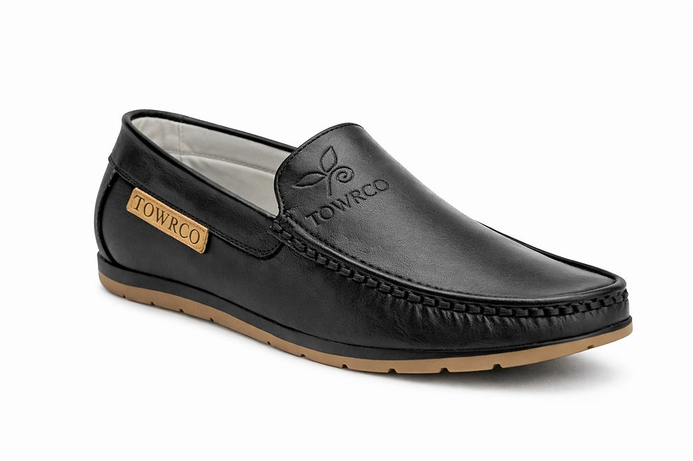 Genuine Leather Slip-On Dress Shoes for Men by Towrco