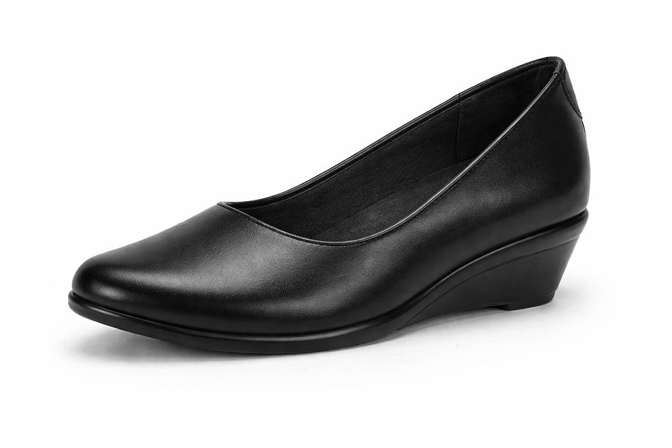 Side View of TOWRCO Black Ballerina Flats for Women