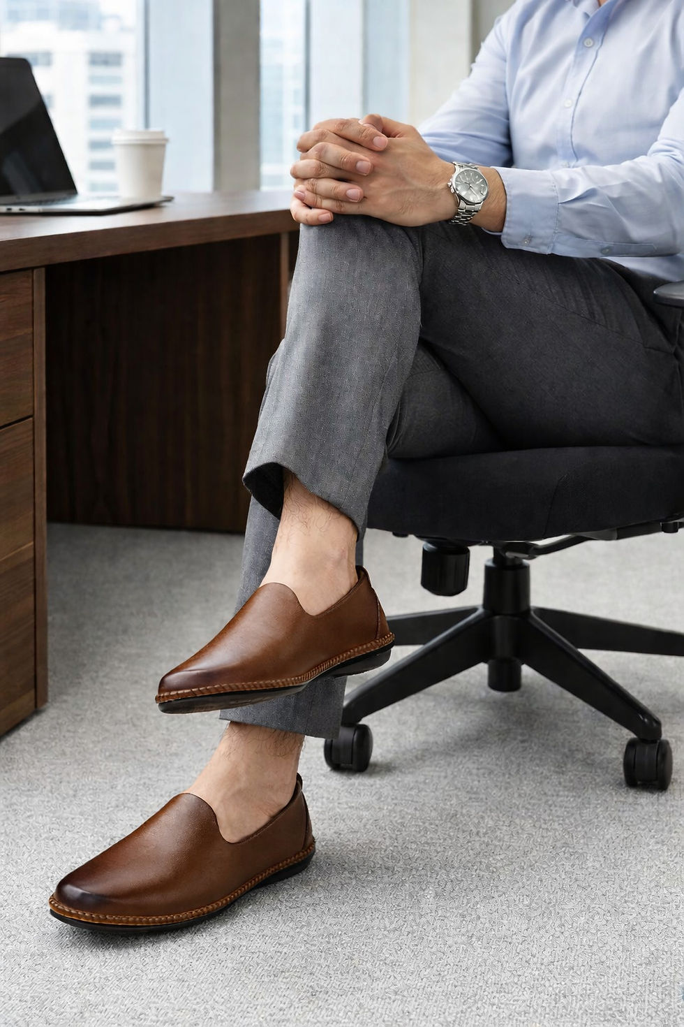 Thumbnail: Men's Premium Formal Loafers with Soft Cushioned Insole