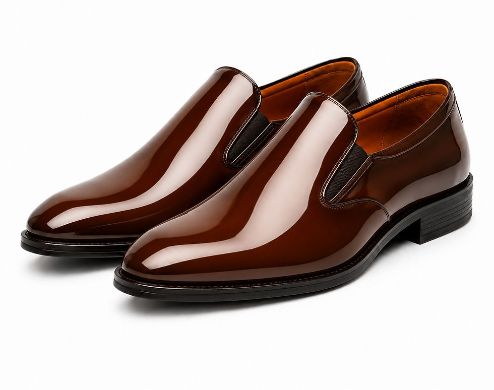 Towrco men's premium genuine leather formal slip-on office dress shoes in black