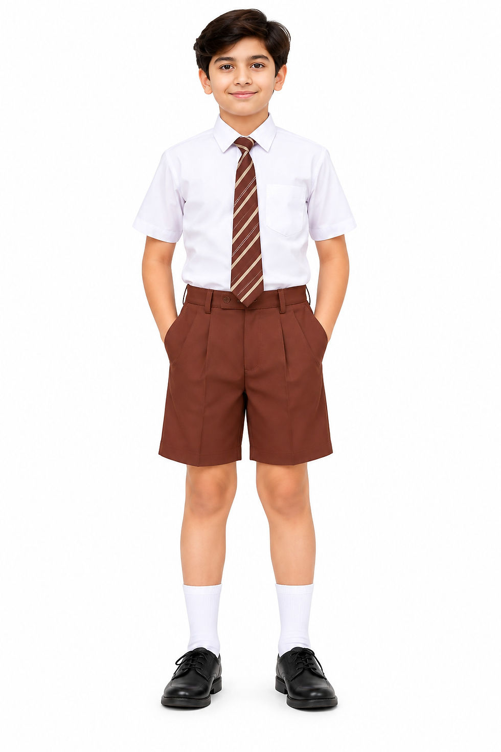 TOWRCO Brown School Shorts for Boys | Formal Uniform Wear