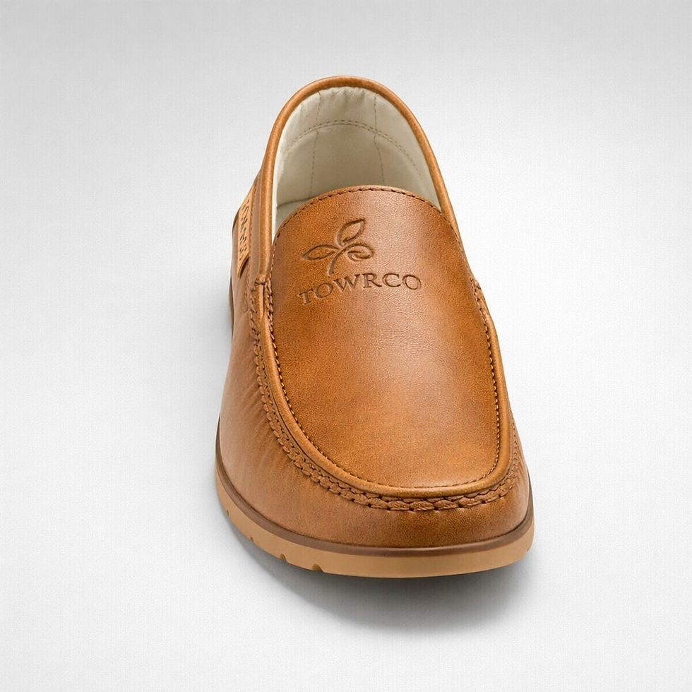 Thumbnail: Towrco Men's Genuine Leather Formal Loafers with Strap