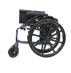 ALE1800 wheelchair with removable and foldable armrest when folded