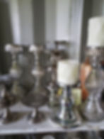 silver candle holders