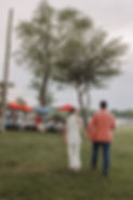 Couple celebrating their wedding day at a scenic Chesapeake Bay waterfront venue