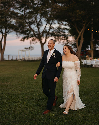Bride and groom exchanging vows with Chesapeake Bay views at a Maryland waterfront wedding venue