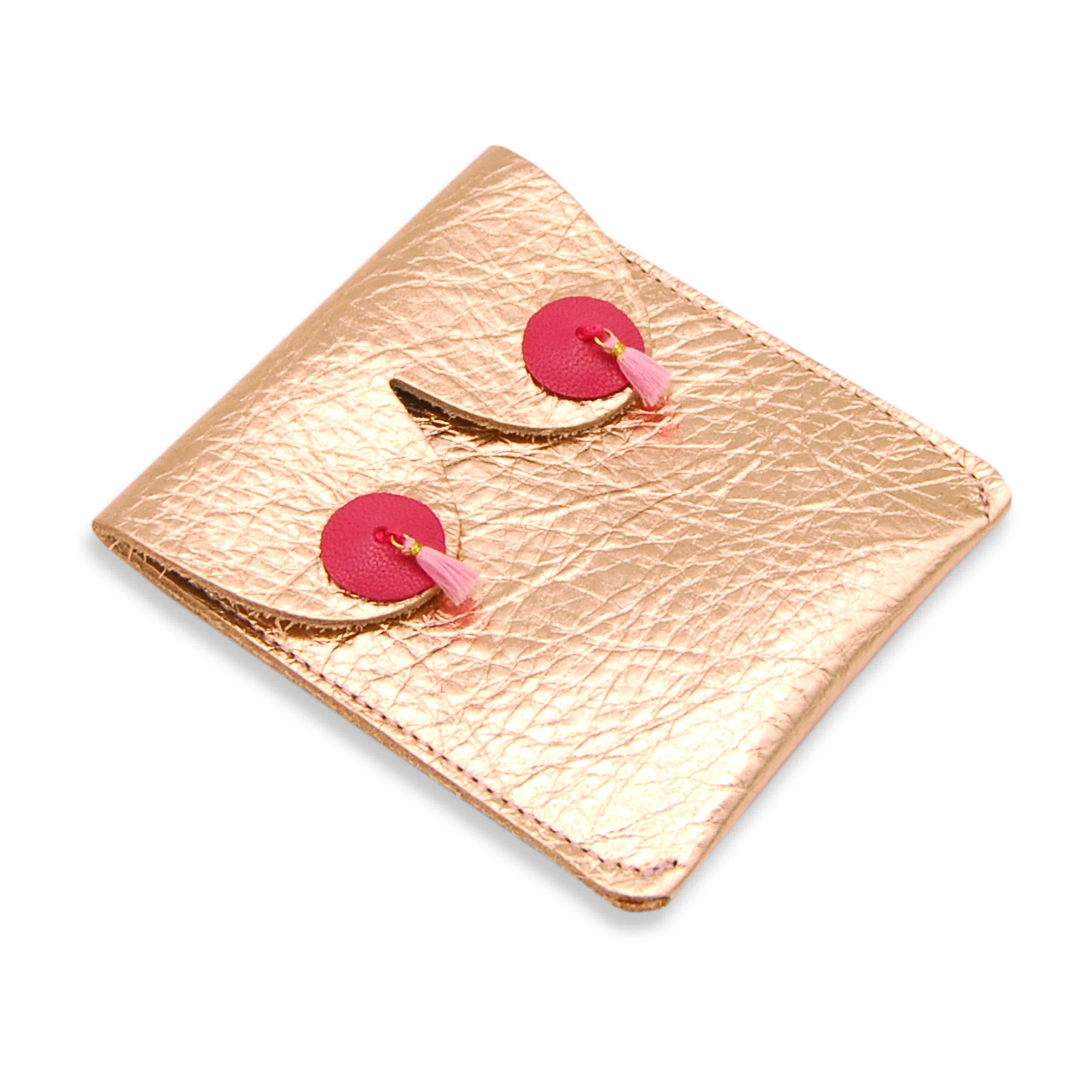 Rose gold boob purse