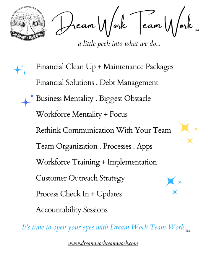 Dream Work Team Work Sneak Peak into Business Solution Offerings