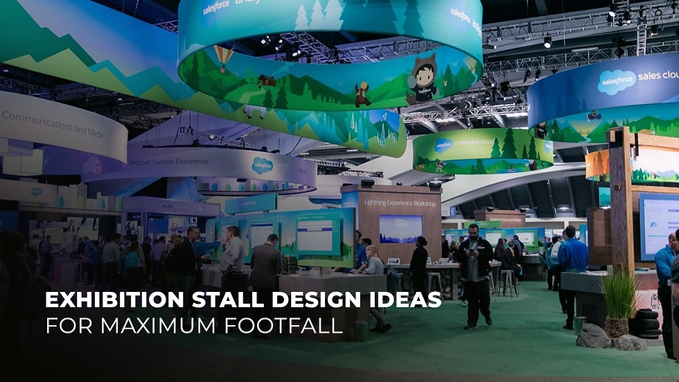 Discover exhibition stall design ideas that attract maximum footfall. Learn how to use branding, lighting, layout, technology, product displays, interactive experiences, and visitor engagement to bring more people to your stall.