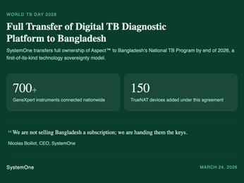 SystemOne Transfers Full Ownership of National TB Diagnostic Platform to Bangladesh Government