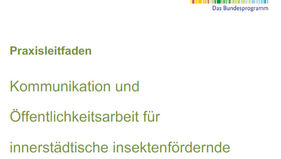 Praxisleitfaden "Kommunikation und Öffentlichkeitsarbeit für innerstädtische Insektenfreundliche Wiesen“ erschienen