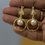 Thumbnail: Indo-Western Pearl Drop Hoop Earrings