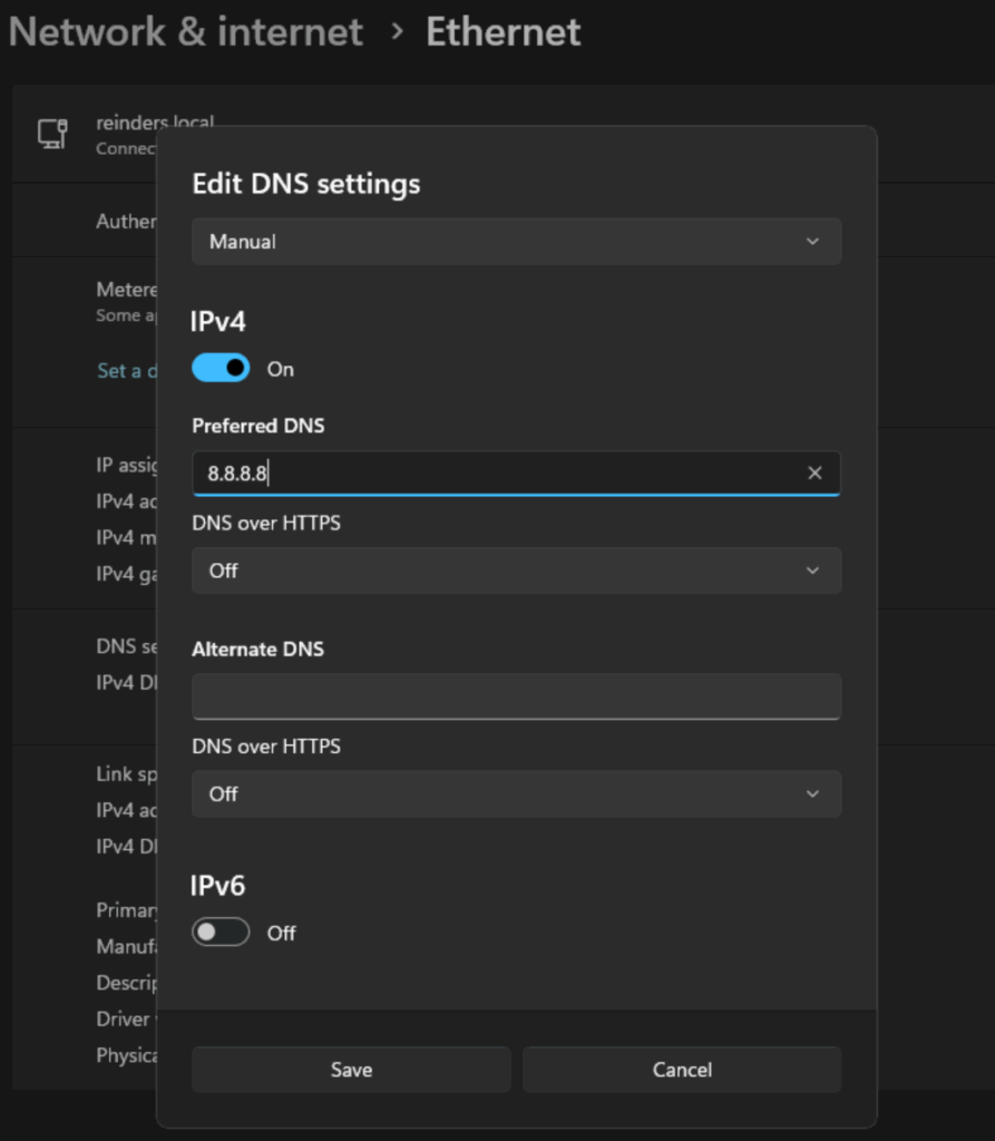How to change DNS on Windows 11's new Settings interface
