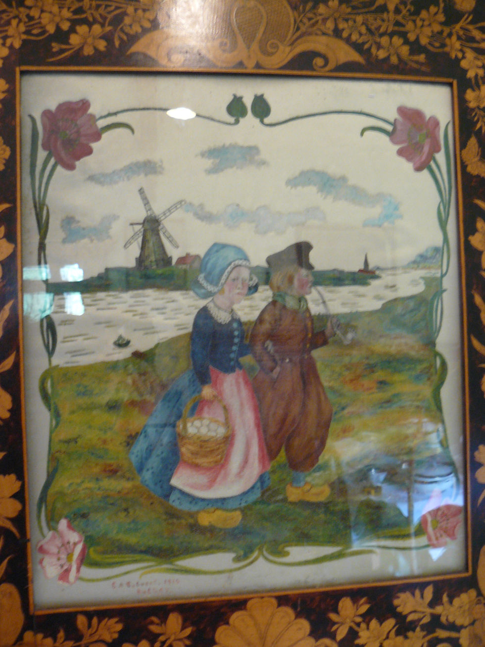 Thumbnail: Hand Painted Firescreen