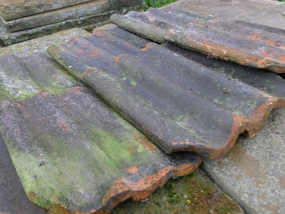 Thumbnail: Triple Rolled Black Glazed Victorian Pantiles