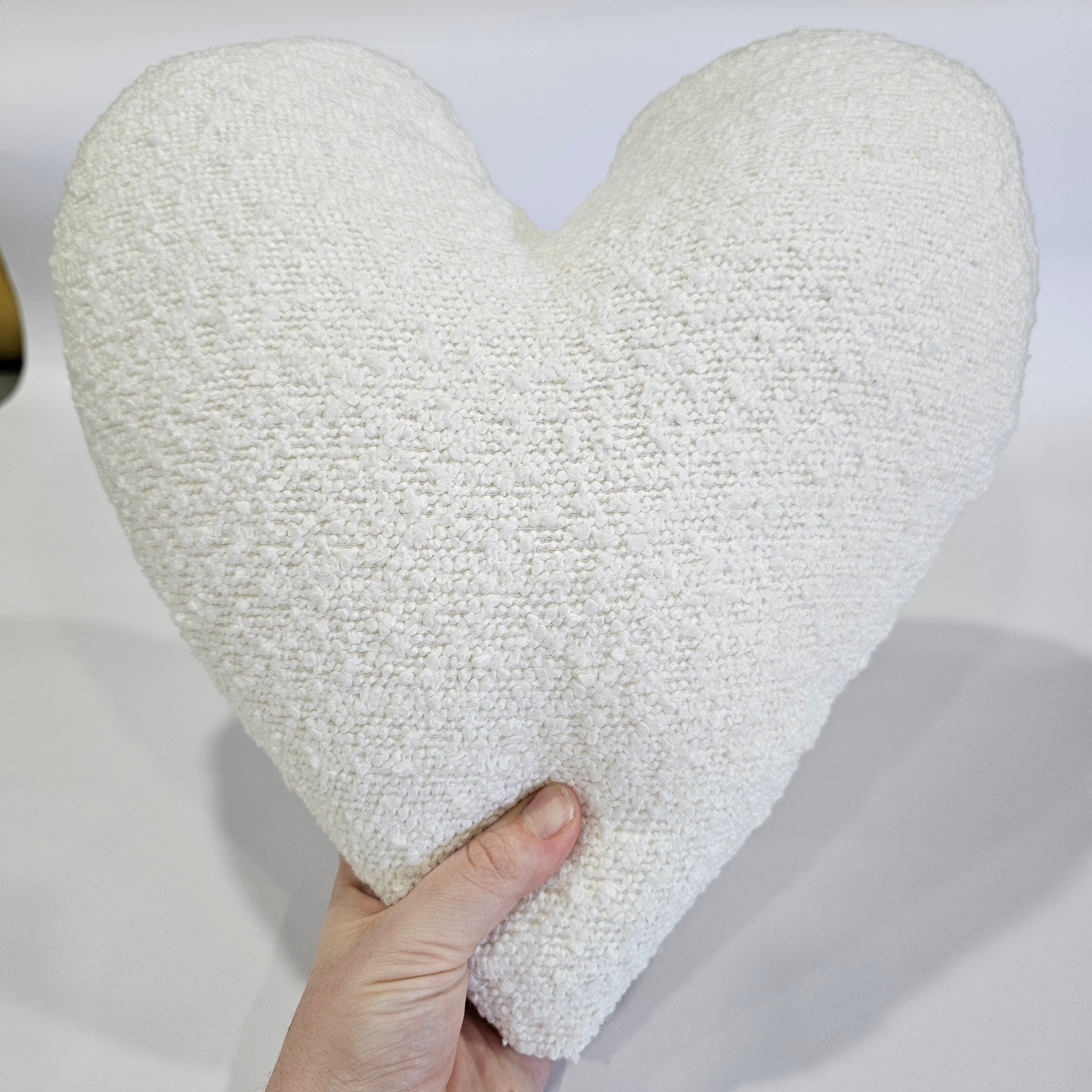 Boucle Heart prototype cushion