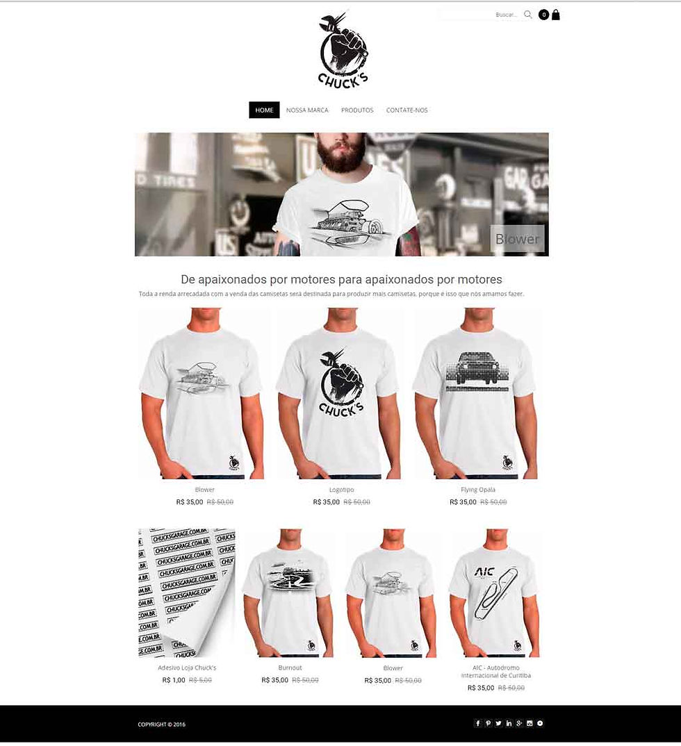 Chuck´'s Garage - Camisetas