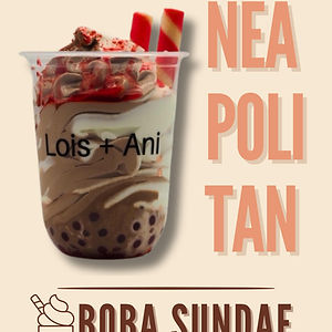 Neopolitan Boba Sundae