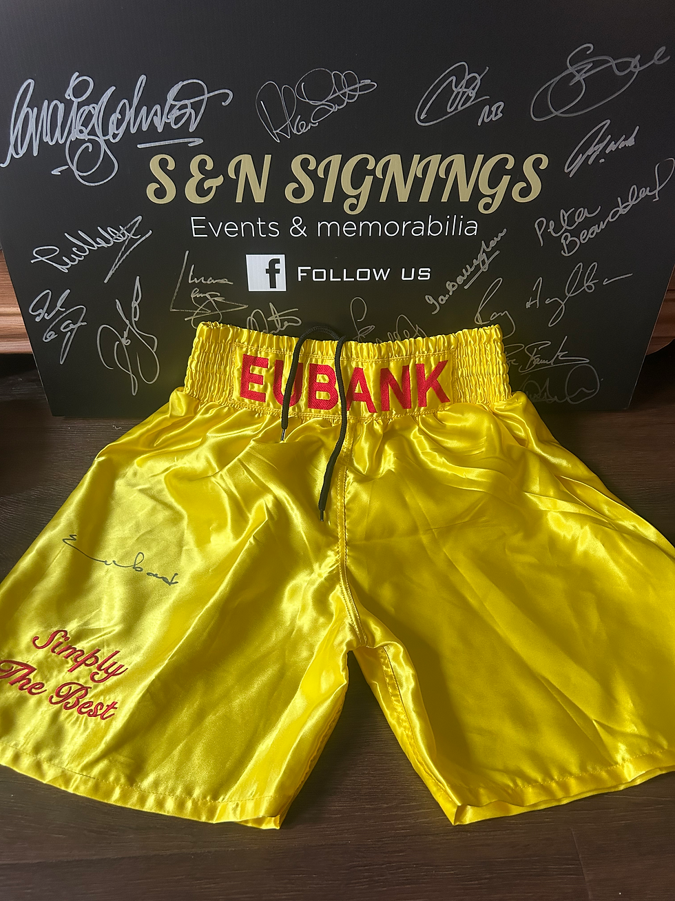 Chris Eubank Snr signed Custom boxing shorts