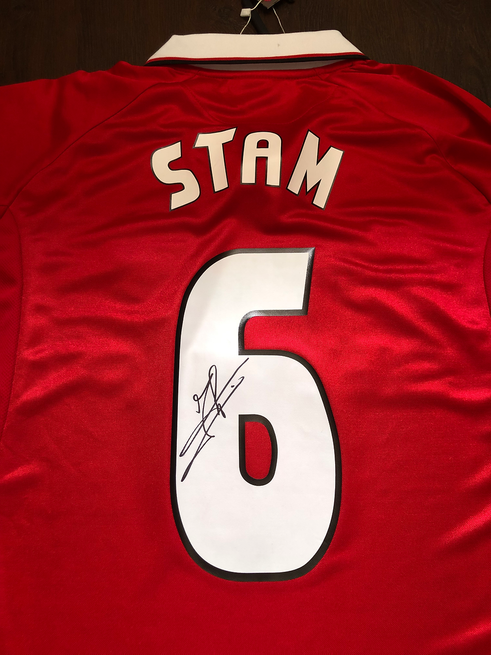 Jaap Stam signed Man Utd 1999 champions league final shirt 