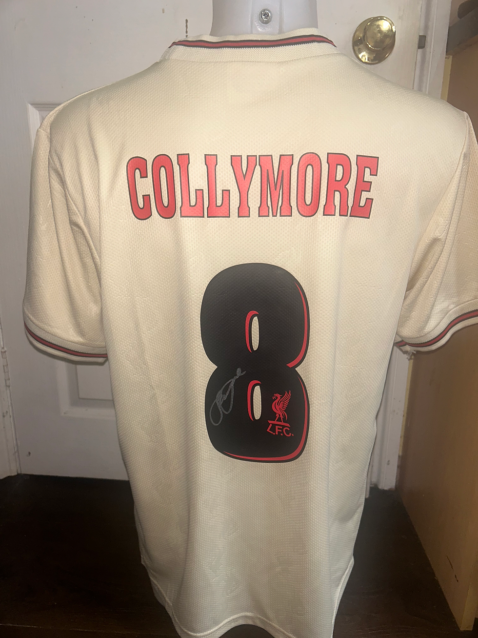 Stan Collymore signed Liverpool 1996 Ecru shirt