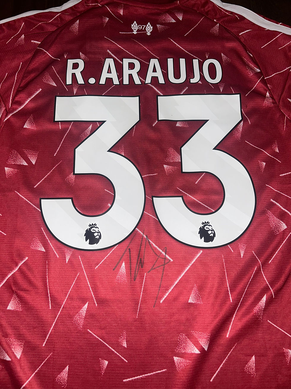Thumbnail: Ronald Araujo signed Liverpool 2026/27 home shirt 