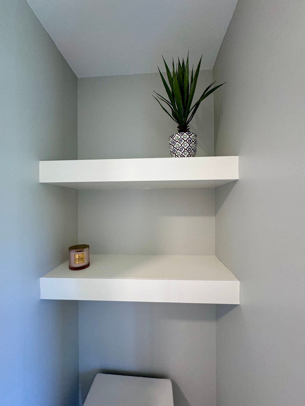 Custom Built Floating Shelves