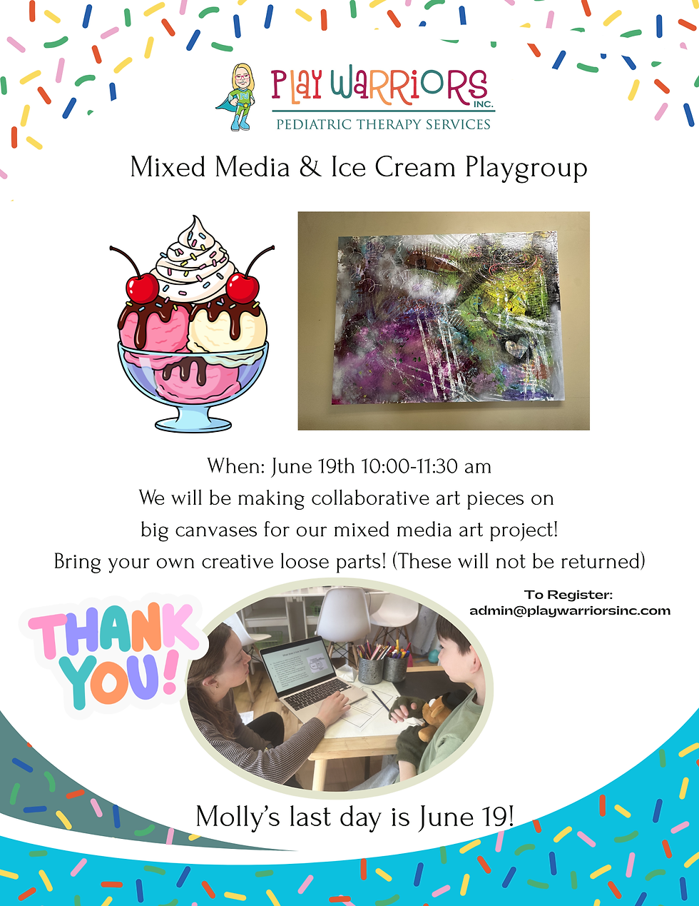 Mixed Media & Ice Cream Playgroup