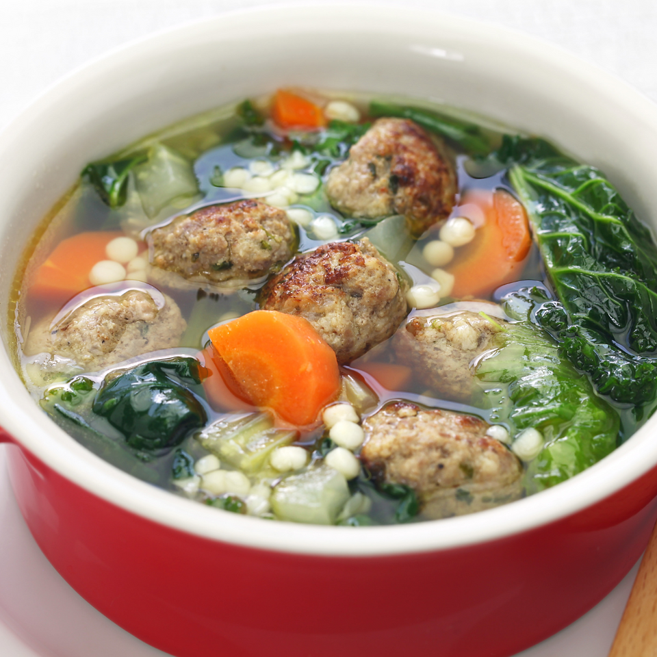 Italian wedding soup with kale