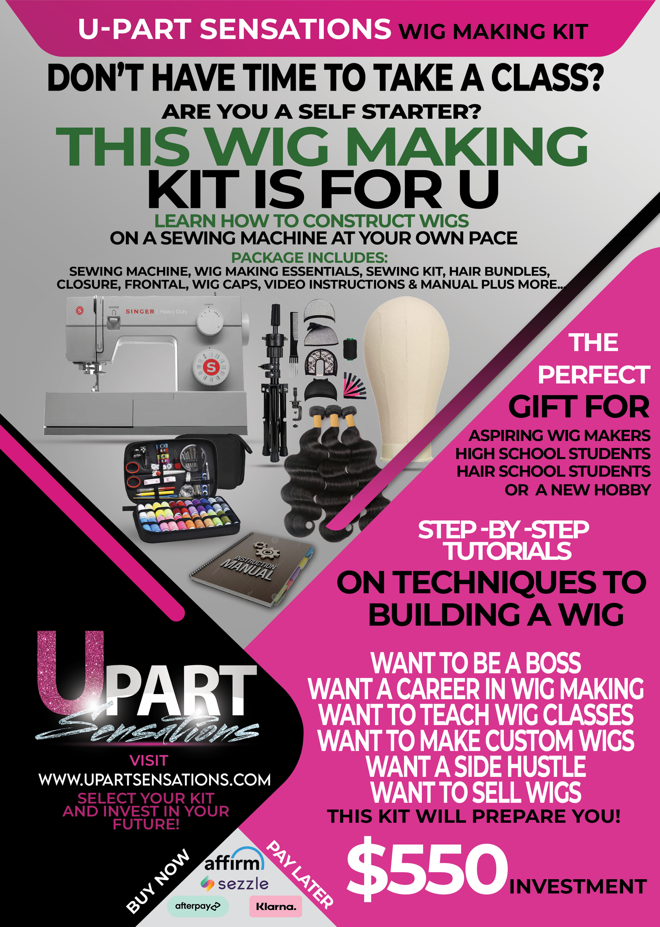 Wig-Making Kit for Self Starters and Quick Learners